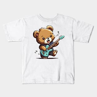 Kids Musician Bear Kids T-Shirt